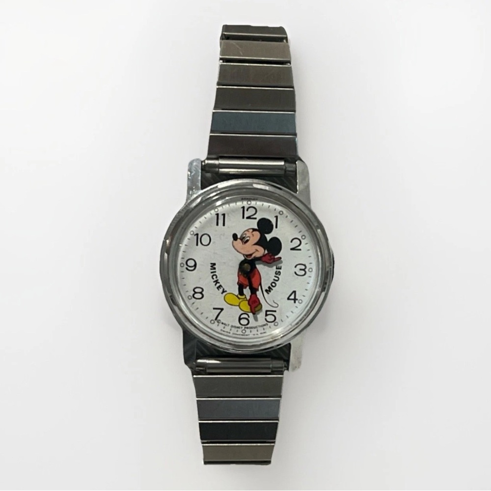 Vintage Bradley Mickey Mouse Stretch Band Watch